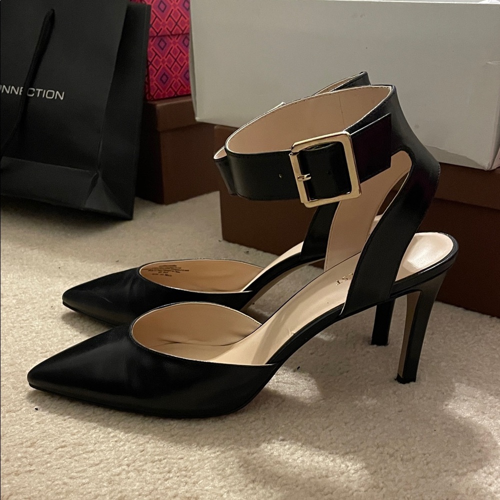Nine West Black Ankle Strap Heels